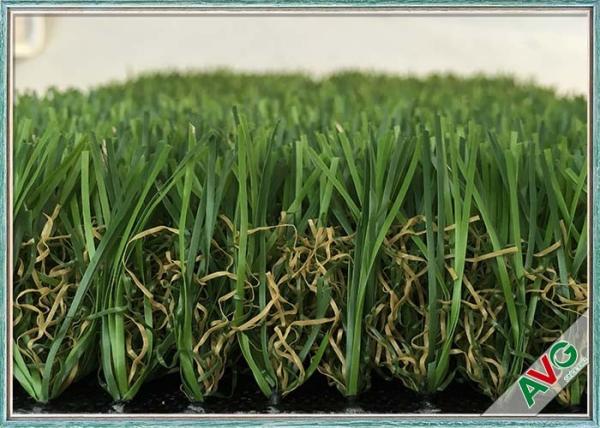 High Resilience / Skid Resistant Landscaping Synthetic Grass With 12000 Dtex