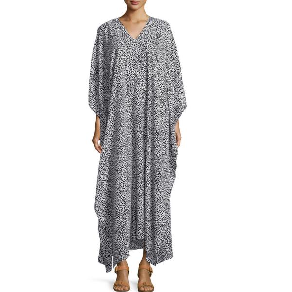 Animal-Print Chiffon Caftan