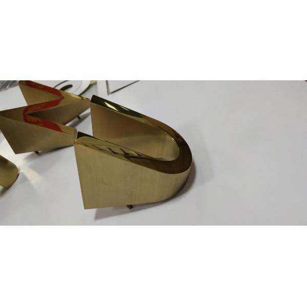 60mm Brushed Stainless Steel Letters , Decorative 3D Mirrored Letters