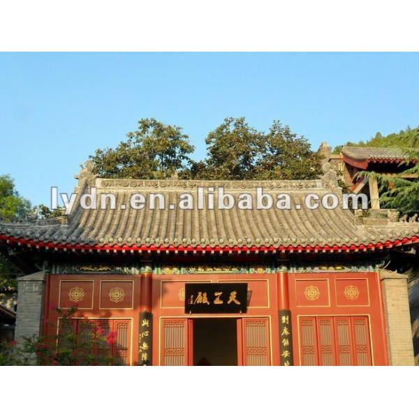 Traditional Chinese Temple Clay Roofing Tiles Accessories 6% Water Absorption For Traditional Building Material