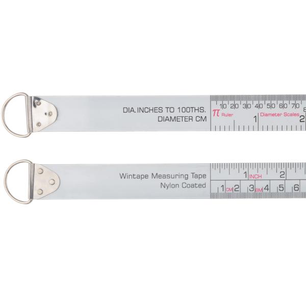 EN-71 Faixa de medição de diâmetro extra longa 8m 26ft Balanças de diâmetro de aço revestido de nylon Marcas de polegadas