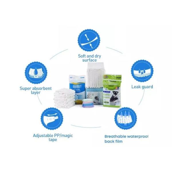 S M L XL Full Size Printed PE Back Film Sleepy Baby Diapers