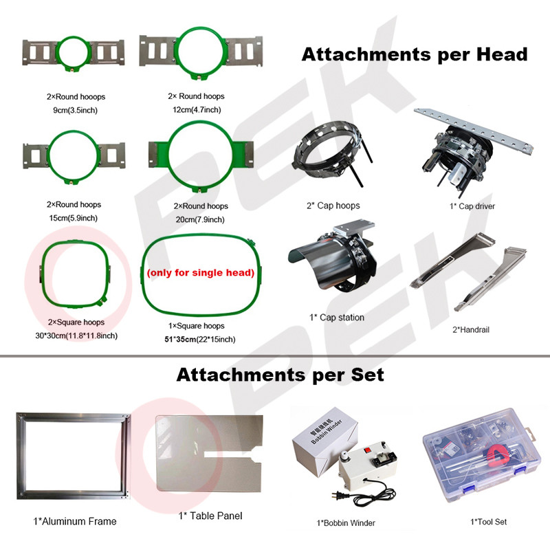 2 Heads Flat Computerized Embroidery Machine for Garment Durable and Long-lasting