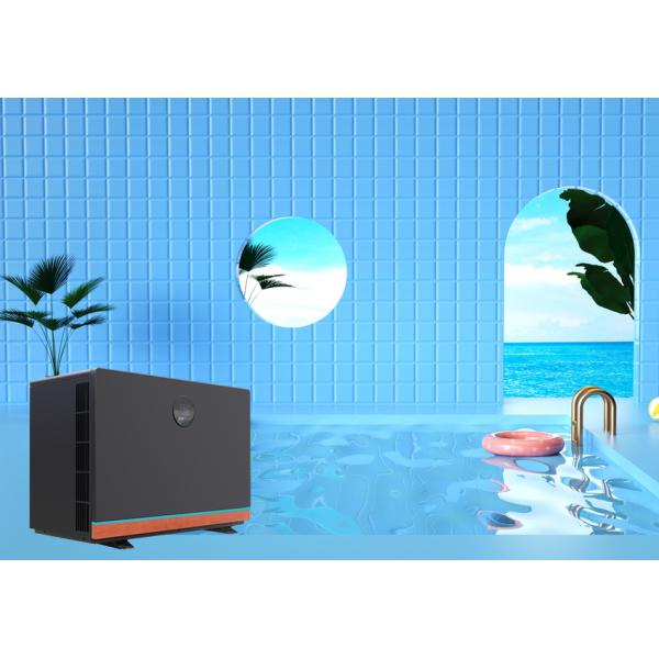 Black 13KW Swimming Pool Inverter Heat Pump Boiler High COP Low Carbon