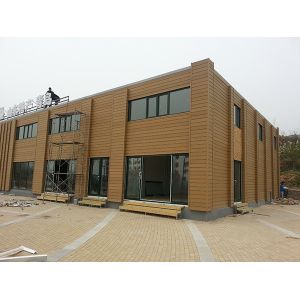Supermarket Prefab Commercial Buildings Painted / Galvanized Steel Frame Office Buildings