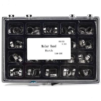 Custom Orthodontic Molar Band With Lingual Sheath Stainless Steel Buccal Tube Bands