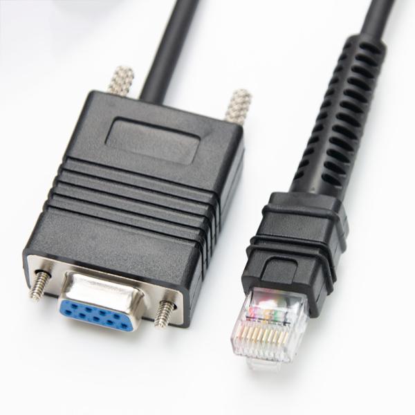 Straight Rs232 RJ48 To Db9 Serial Cable 6FT CBA-R01-S07PAR For Scanner