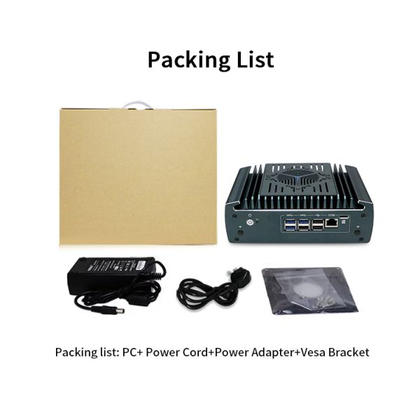 Firewall Mini PC with Intel Core i5-1235U 6 RJ45 2.5G LAN NVME Support Industrial Panel PC