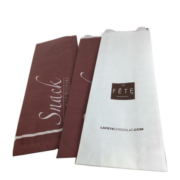 Custom Pinch Bottom Open Mouth Bag Greaseproof Laminated Brown Paper Food Bags