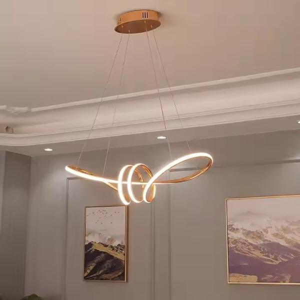 Chandelier à LED moderne plaqué en or pour salle à manger cuisine salle de séjour maison décoration chandelier