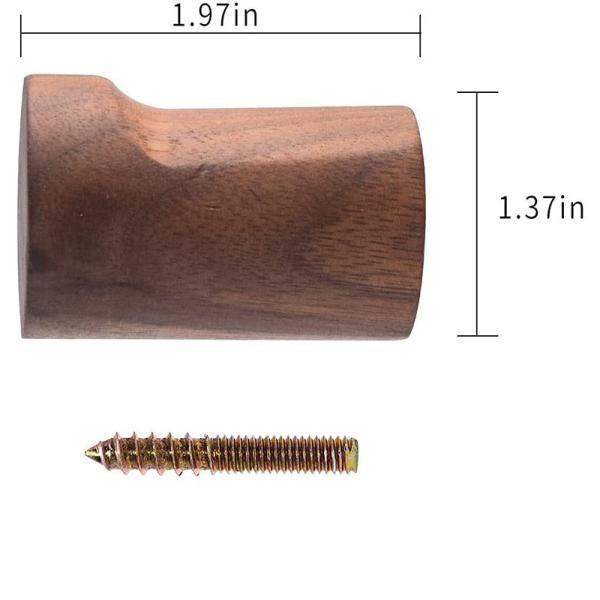 Beech Wood Coat Hook 4-Pack Wall Mounted Modern Design