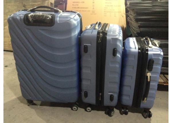 ABS Hardshell 4 Wheel Carry On Luggage Suitcase Set Of 3 With Customized Logo