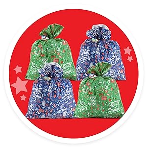 Large Christmas Gift Bags Xmas Presents 36”X44”Jumbo Extra Large Christmas Gift Bags Wrapping - Giant Gift