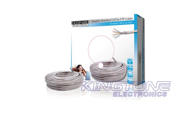 FTP CAT5E Network Cable Solid Bare Copper with PET Foil Standard Lan Cables