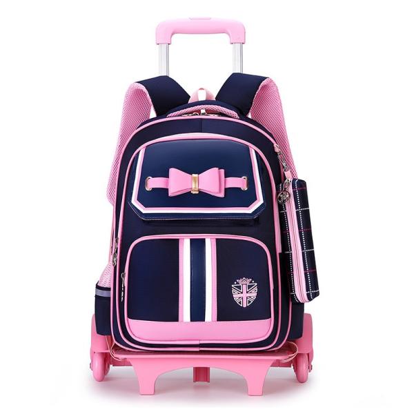 Customized Logo Cartoon Pattern Type Trolley School Bag for Children Unique Design