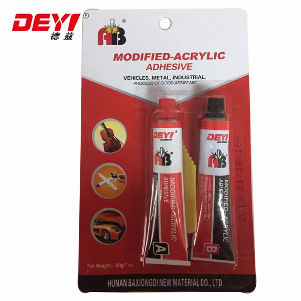 12 Months Guarantee Period 20g 80g Tubes Acrylic Ab Glue For Quick Set Metal Repair