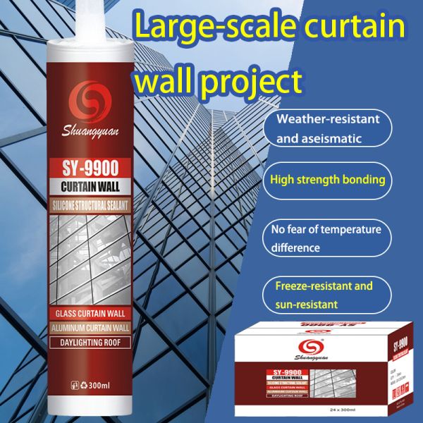 Black Color Leak Proof Structural Silicone Sealant High Temperature Resistant