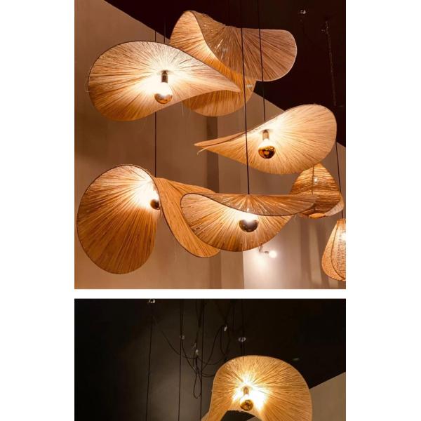 Japanese Chandelier Creative Hand Living Dining Room Woven Bamboo Chandelier(WH-MI-408)