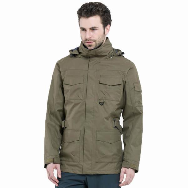 2 Pieces Camping Coat Seamless Waterproof Zipper Adjustable Cuff Hign Density