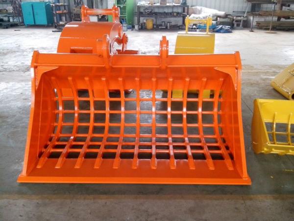 Máquina escavadora balde de esqueleto da construção, Mini Bobcat Sieve Bucket For escavação de 5 toneladas