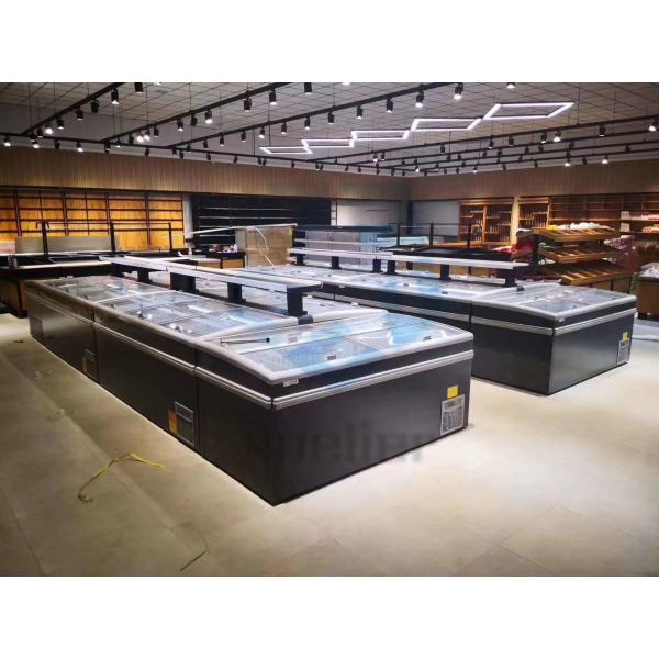 630L Supermarket Island Freezer 21 Cu Ft Direct Cooling