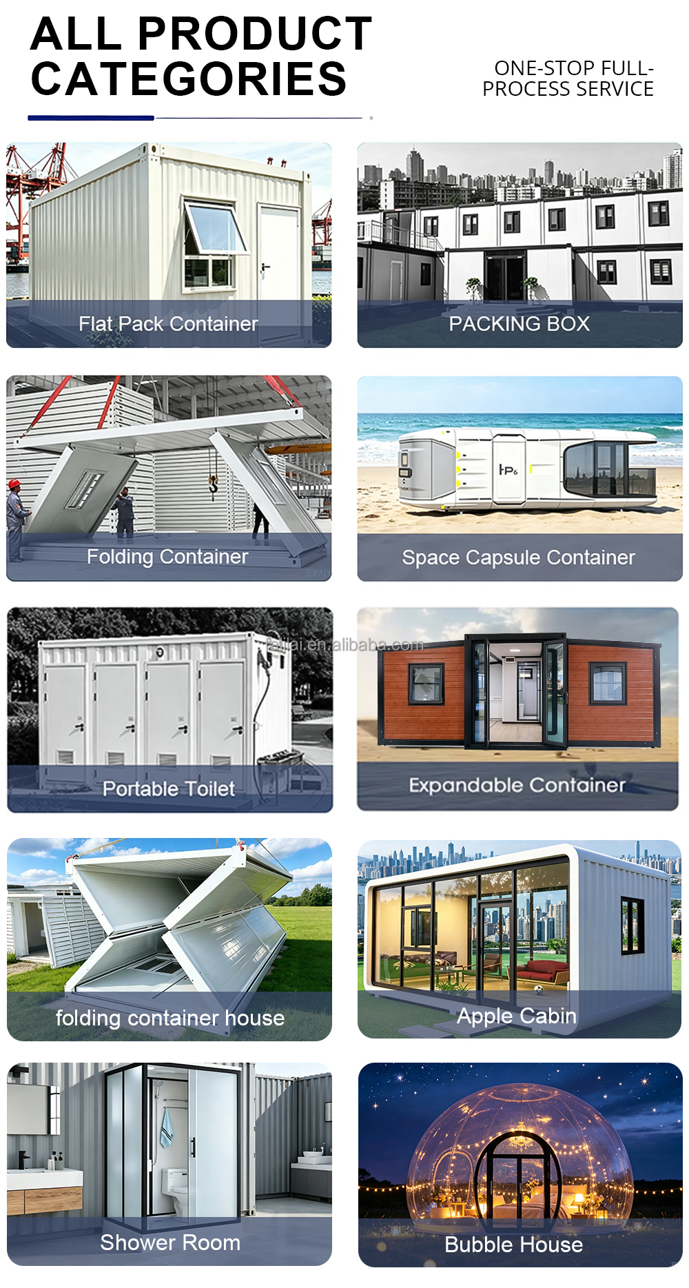 Factory Low Price Foldable Container House 20ft Modular Mobile Prefab Office Tiny House Two Storey Flat Pack Bedroom Kitchen