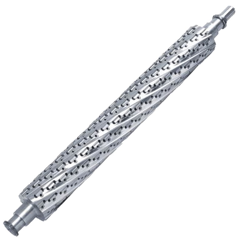 Helical cutter shaft