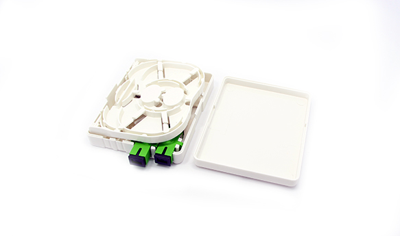 Wall Mount 2 / 4 Ports Fiber Face Plate Compact Fiber Termination Box For SC FC LC