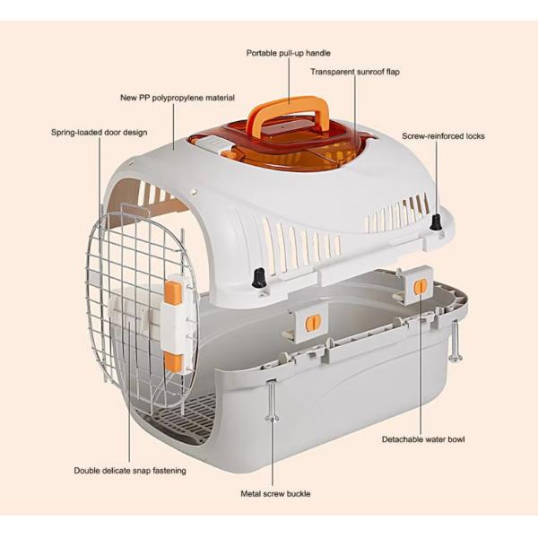 Breathable Travel Carrier Box for Small Pets Airline Approved Kitten Puppy Rabbit Cage
