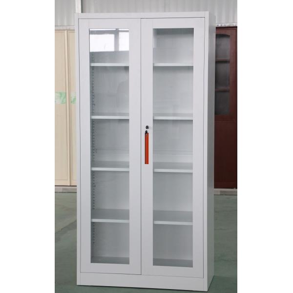 Glass Door Metal Office Cupboard Steel Powder Coating