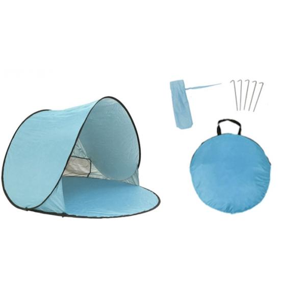 150*150*90CM Outdoor Waterproof Pop Up Canopy Tent Sunproof Silver Coated 190T Polyester Automatic Beach Shelter