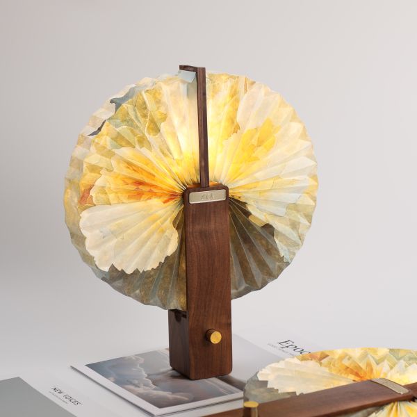 Walnut Magnetic Foldable Paper Night Lamp Light Butterfly For Museum Store ODM