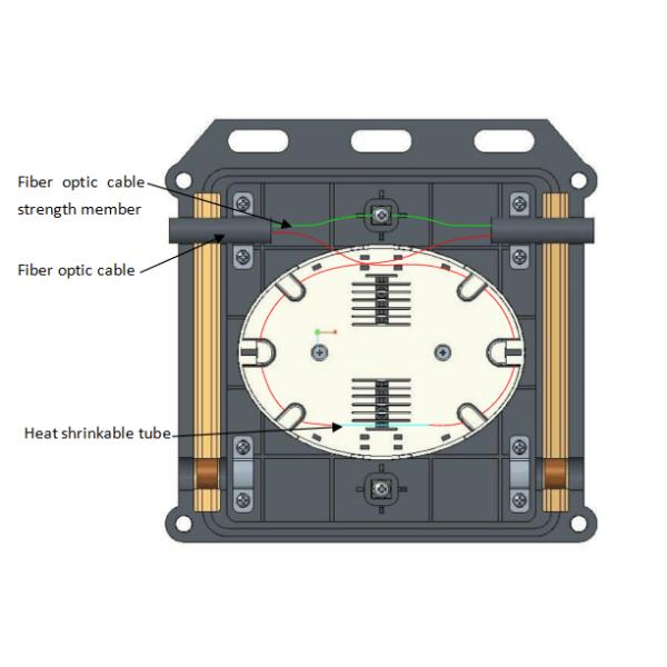 Black Color Fiber Optic Closure 24 Cores ABS PC Material Aerial / Buried Application