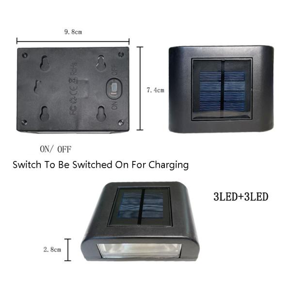 Step Staircase Deck Garden Landscape Led Solar Light with 50000 Hours Working Time