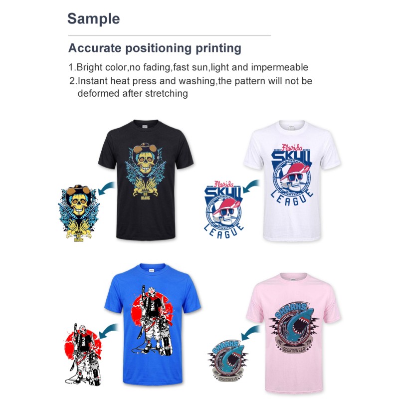 FCOLOR Direct to Film Digital Printing with DTF A3 Film Powder DTF Ink for DTF DTG L1800 EPSON I3200 Printer