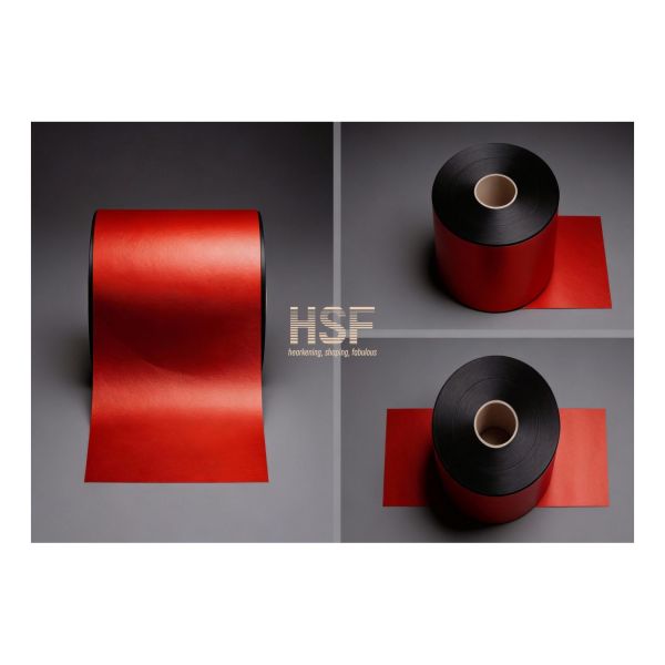 90μm Base Film 25μm Emboss Depth Red-Black Dual-Color CPP Film for High-End Stationery and Packaging