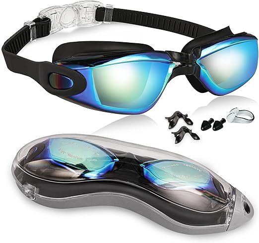 Anti-Fog Anti-UV No Leaking Swim Goggles for Adults with HD Lens and Wide View