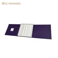 Rigid Purple Chocolate Gift Packing Box Dessert Holding Magnetic Closure Gift Box