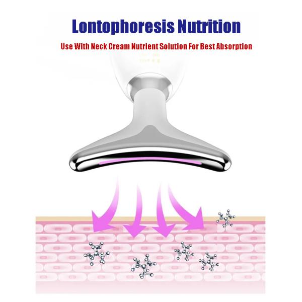 2023 Skin lifting Beauty Instrument LED Photon Vibration Neck Lifting Skin Tighten Anti Wrinkle Remove Massager Device