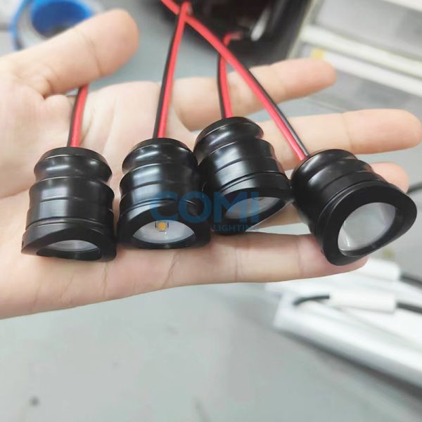 M25 Black  Stainless Steel LED Hanrail light 1.5W 24VDC or 3VDC 500mA IP67 Wapterproof