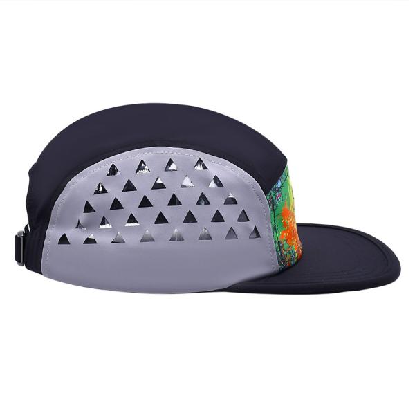 Contraste de costura Camper Cap com Sports Mesh Sweatband para atividades ao ar livre