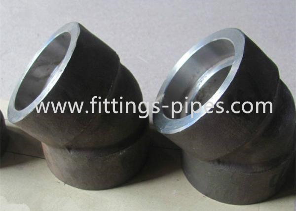 Forged Steel 45 Degree Elbow Fitting 4 Inch Asme B16.11 Uns N4400 Material