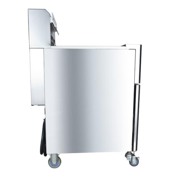 84 litres de la friteuse 3 de réservoir de stockage de pétrole d'huile de système intégré profond électrique commercial de filtration