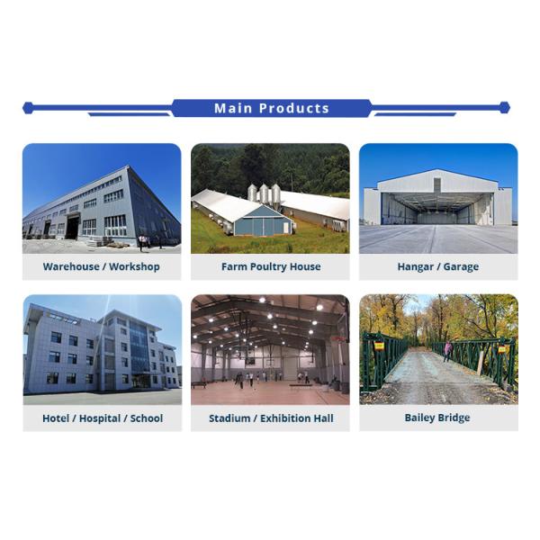 Pre Engineered Metal Building Steel Frame Structure System Steel Warehouse Painting