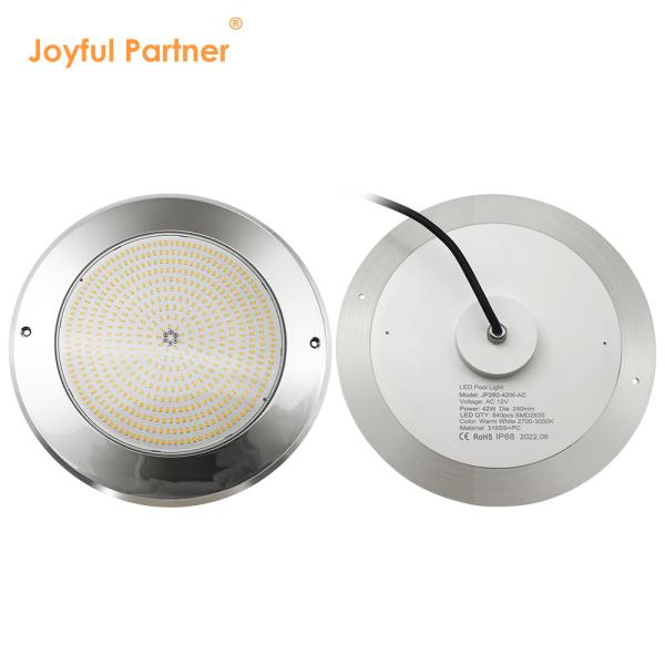 Кислотно-устойчивый DC7.5mm Малый DC 12V Угол луча 120 Deg 3000K 316 Нержавеющая сталь PAR56 Цветоизменяющийся бассейн