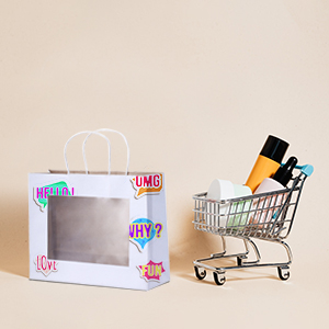 Retail Bag with Rope Handle, Metallizing, Business Bags, Craft Bags, Party Bags, Recyclable Bags