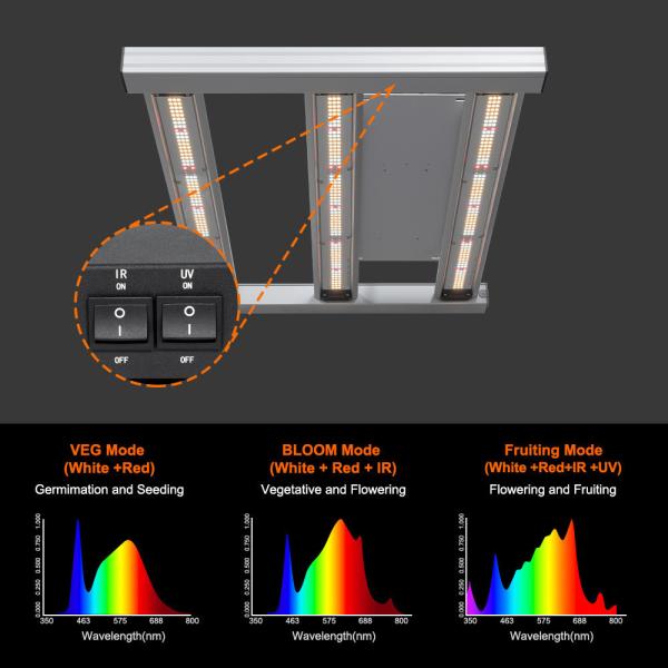 BAVAGREEN 150W LED Grow Lampe Vollspektrum Samsung LM301H EVO UV IR Plant Lamp For 60x60x180cm GrowZelt Kit Komplettes