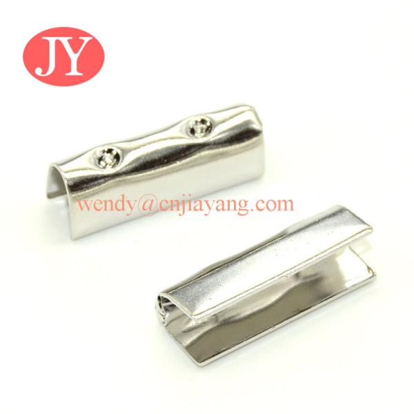 jiayang metal logo aglet engraved logo laser logo shoelace cord end tips
