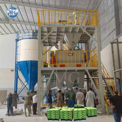 Automatic Weighing Dry Mortar Mixing Plant Wall Putty Plaster Skim Coat Sand Cement Mixer Tile Adhesive Glue Grout Making Machine