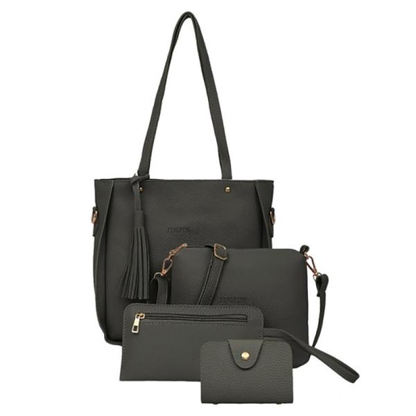 4Pcs/Set Women PU Crossbody Bag Set Leather Shoulder Bags Ladies Purse